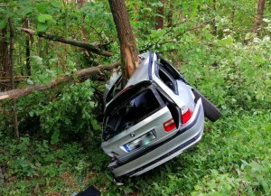 Wypadek z udziałem BMW